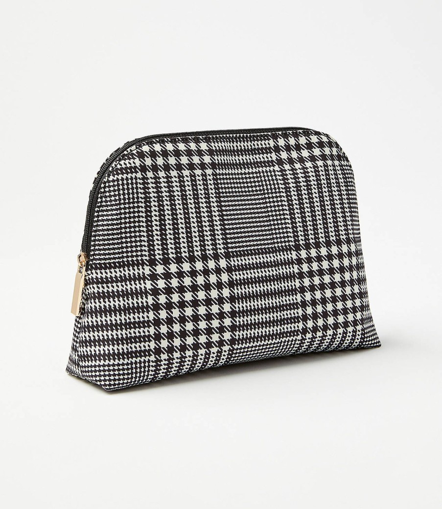 Accessories & Shoes Loft | Houndstooth Cosmetic Pouch Black