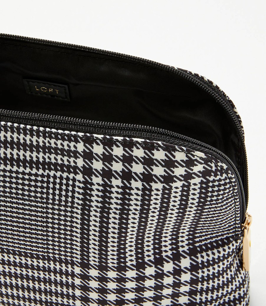 Accessories & Shoes Loft | Houndstooth Cosmetic Pouch Black