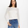 Clothing Loft | Textured Stitch Sweater Whisper White