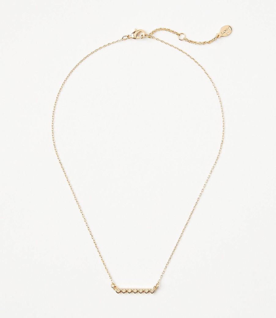 Accessories & Shoes Loft | Heart Bar Necklace Goldtone