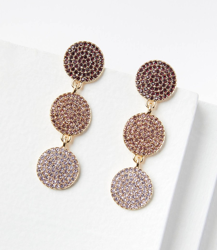 Accessories & Shoes Loft | Circle Drop Earrings Digital Purple