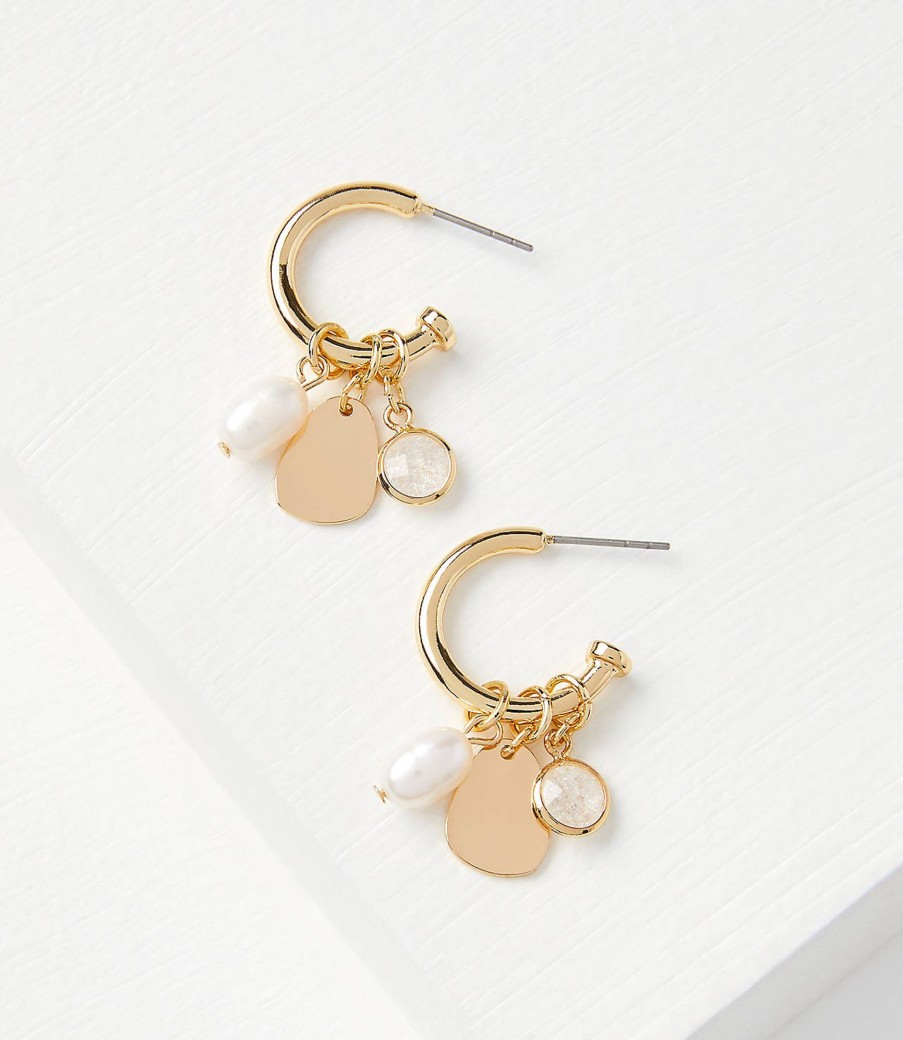 Accessories & Shoes Loft | Toggle Charm Earrings Goldtone