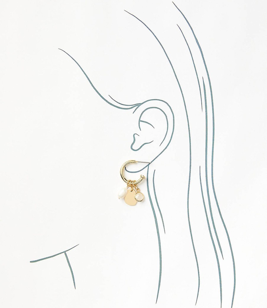 Accessories & Shoes Loft | Toggle Charm Earrings Goldtone