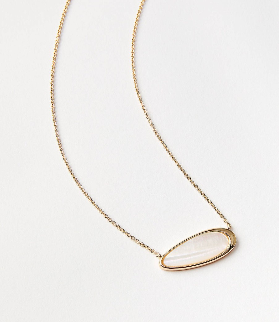 Accessories & Shoes Loft | Sculpted Bar Necklace Mother Of Pearl