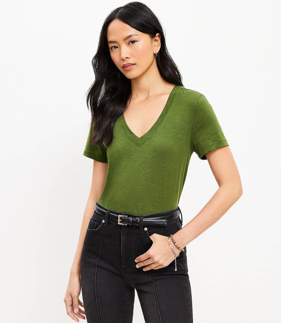 Clothing Loft | Everyday V-Neck Tee Rocky Olive