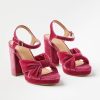 Accessories & Shoes Loft | Velvet Twist Platform Sandals Peach Beige