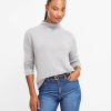 Clothing Loft | Heathered Cozy Mock Neck Top Cobblestone Heather