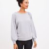 Clothing Loft | Pearlized Cozy Boatneck Sweatshirt Pebble Grey Heather